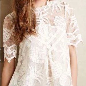 White Pina Anthropologie blouse, never been worn